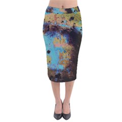 Blue Options 5 Velvet Midi Pencil Skirt by bestdesignintheworld