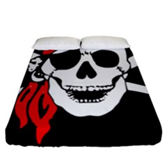 Pirate Skull Fitted Sheet (queen Size) by StarvingArtisan