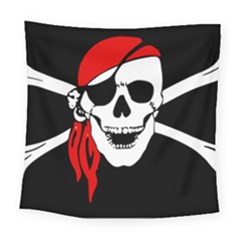 Pirate Skull Square Tapestry (large) by StarvingArtisan