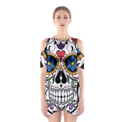 Cranium Sugar Skull Shoulder Cutout One Piece by StarvingArtisan