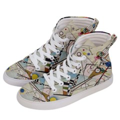 Composition 8 - Vasily Kandinsky Men s Hi-top Skate Sneakers by Valentinaart