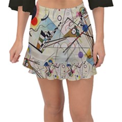 Composition 8 - Vasily Kandinsky Fishtail Mini Chiffon Skirt by Valentinaart