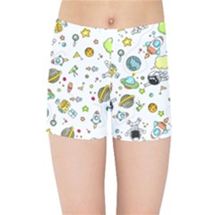 Space Pattern Kids Sports Shorts by Valentinaart