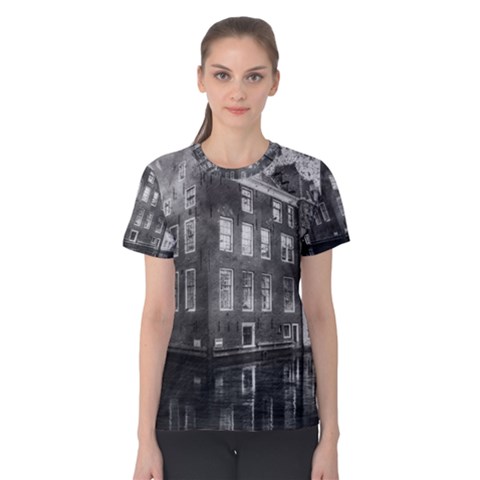 Reflection Canal Water Street Women s Cotton Tee by Simbadda