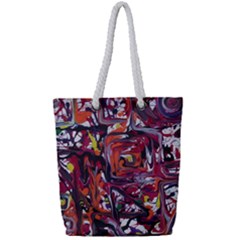 Connections Full Print Rope Handle Tote (small) by bestdesignintheworld