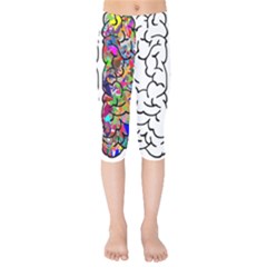 Brain Mind Anatomy Kids  Capri Leggings  by Simbadda
