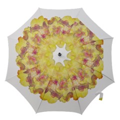 Yellow Rose Hook Handle Umbrellas (large) by aumaraspiritart