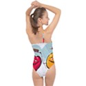 Dancing Fruit Apple Organic Fruit Classic One Shoulder Swimsuit View2