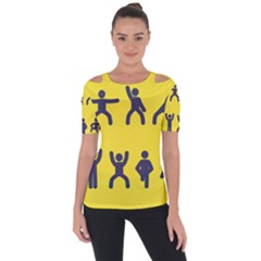 Gymnast Stick Man Man Stick Short Sleeve Top