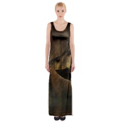 Mammal Nature Wood Tree Waters Maxi Thigh Split Dress by Simbadda