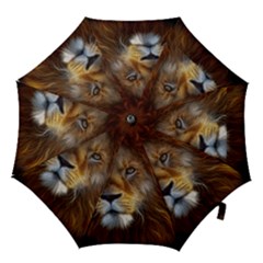 Fractalius Big Cat Animal Hook Handle Umbrellas (small) by Simbadda