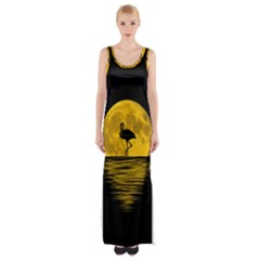 Moon Reflection Flamenco Animal Maxi Thigh Split Dress by Simbadda