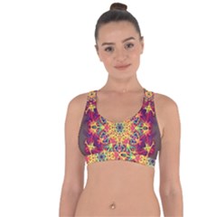 Joyful Living Cross String Back Sports Bra by aumaraspiritart