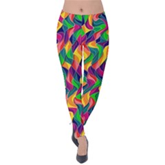 Artwork By Patrick-colorful-44 Velvet Leggings by ArtworkByPatrick