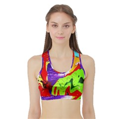 Untitled Island 2 Sports Bra With Border by bestdesignintheworld