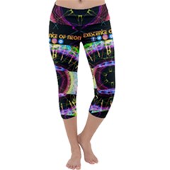 Social Media Rave Leggings Capri Yoga Leggings by TheExistenceOfNeon2018