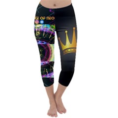 Show Up, Glowd Up Capri Winter Leggings  by TheExistenceOfNeon2018