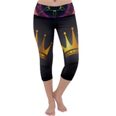 Show Up, Glowd Up Capri Yoga Leggings by TheExistenceOfNeon2018