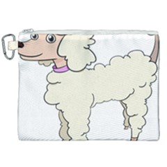 Poodle Dog Breed Cute Adorable Canvas Cosmetic Bag (xxl) by Nexatart