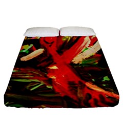 Flamingo   Child Of Dawn 4 Fitted Sheet (queen Size) by bestdesignintheworld