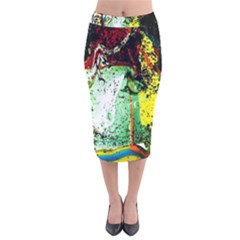 Coffee Land 2 Velvet Midi Pencil Skirt by bestdesignintheworld