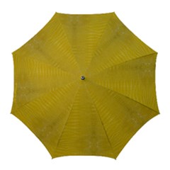 Yellow Alligator Skin Golf Umbrellas by LoolyElzayat