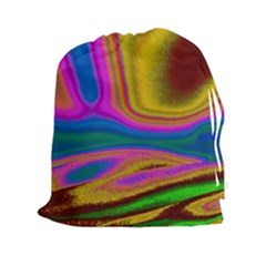 Colorful Waves Drawstring Pouches (xxl) by LoolyElzayat