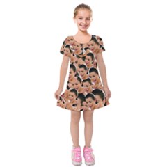 Crying Kim Kardashian Kids  Short Sleeve Velvet Dress by Valentinaart