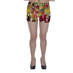 Autumn Fall Leaves Skinny Shorts by LoolyElzayat