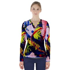 Global Warming 2 V-neck Long Sleeve Top by bestdesignintheworld