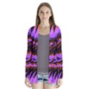 Swirl Black Purple Orange Drape Collar Cardigan View1