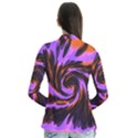 Swirl Black Purple Orange Drape Collar Cardigan View2