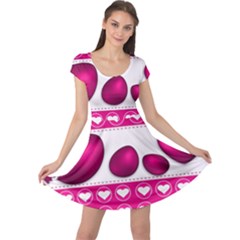 Love Celebration Easter Hearts Cap Sleeve Dress by Sapixe