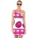 Love Celebration Easter Hearts One Soulder Bodycon Dress View1