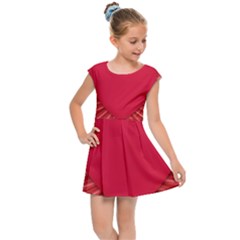 Background Texture Heart Love Kids Cap Sleeve Dress by Sapixe