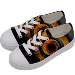 Fractal Mathematics Abstract Kids  Low Top Canvas Sneakers by Sapixe