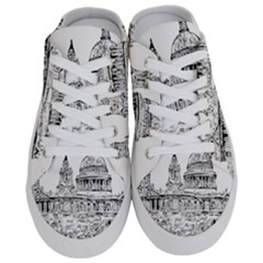 Line Art Architecture Church Half Slippers by Sapixe