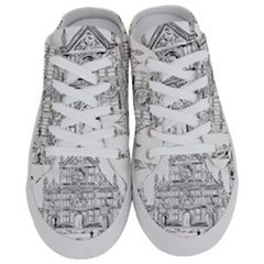 Line Art Architecture Church Italy Half Slippers by Sapixe