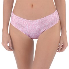 Elios Shirt Faces In White Outlines On Pale Pink Cmbyn Reversible Classic Bikini Bottoms by PodArtist