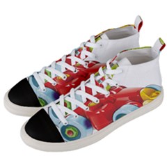 Car Vehicle Racing Car Formula Men s Mid-top Canvas Sneakers by Sapixe