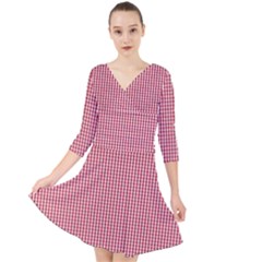 72244985 Quarter Sleeve Front Wrap Dress by PodArtist