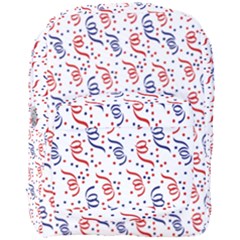 Red White And Blue Usa/uk/france Colored Party Streamers Full Print Backpack by PodArtist