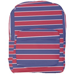 Large Red White And Blue Usa Memorial Day Holiday Pinstripe Full Print Backpack by PodArtist