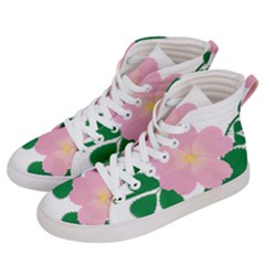 Rose Flower Briar Pink Flowers Men s Hi-top Skate Sneakers by Sapixe