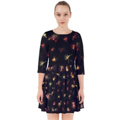 Fireworks Christmas Night Dark Smock Dress by Sapixe