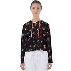 Fireworks Christmas Night Dark Women s Slouchy Sweat by Sapixe