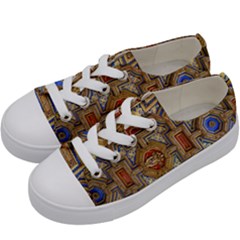 Church Ceiling Box Ceiling Painted Kids  Low Top Canvas Sneakers by Sapixe