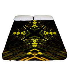 Abstract Glow Kaleidoscopic Light Fitted Sheet (queen Size) by Sapixe