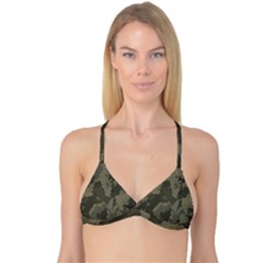 Country Boy Fishing Camouflage Pattern Reversible Tri Bikini Top by Bigfootshirtshop