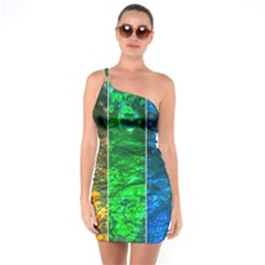 Rainbow Of Water One Soulder Bodycon Dress by FunnyCow